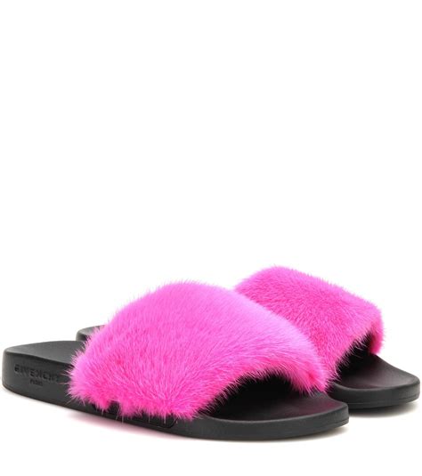 givenchy mink slides pink|Givenchy rubber slides.